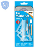 9 Piece Essential Maths Set In Tin (Stationery Essential) Mansuri